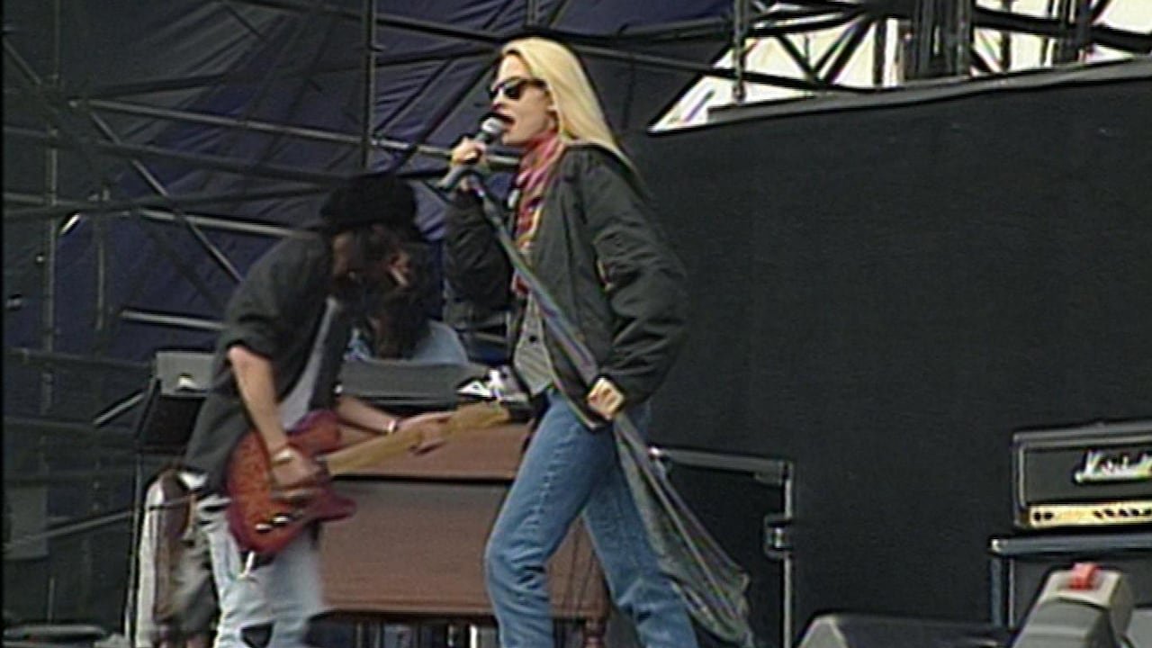 Sass Jordan on stage at the 1992 Big Valley Jamboree.